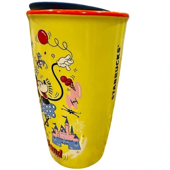 Starbucks Disneyland Yellow Minnie Mouse Party Tumbler Mug - Picture 2 of 7